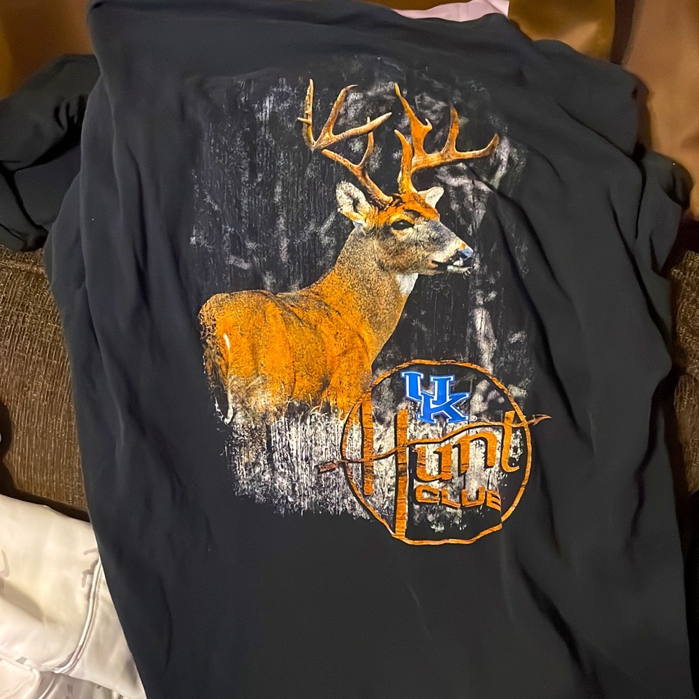 Large Black uk deer shirt